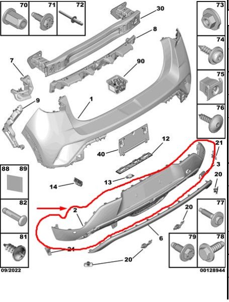 OPEL MOKKA B ARKA TAMPON ALT KISIM